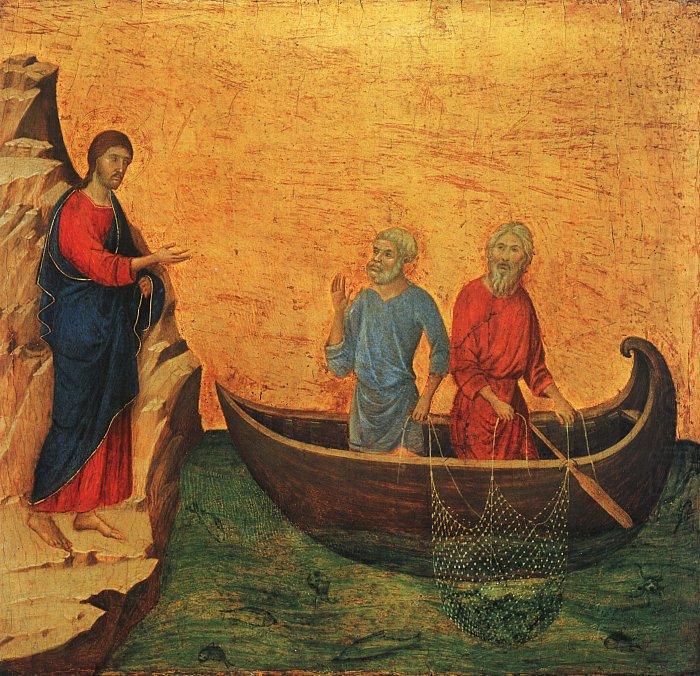 The Calling of the Apostles Peter and Andrew, Duccio di Buoninsegna